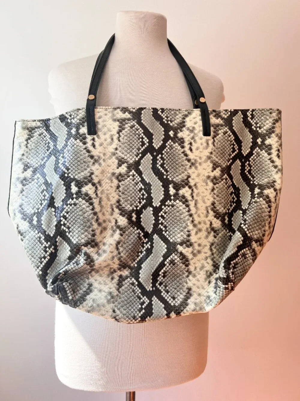 Gigi NY Snakeskin embossed Tote Bag